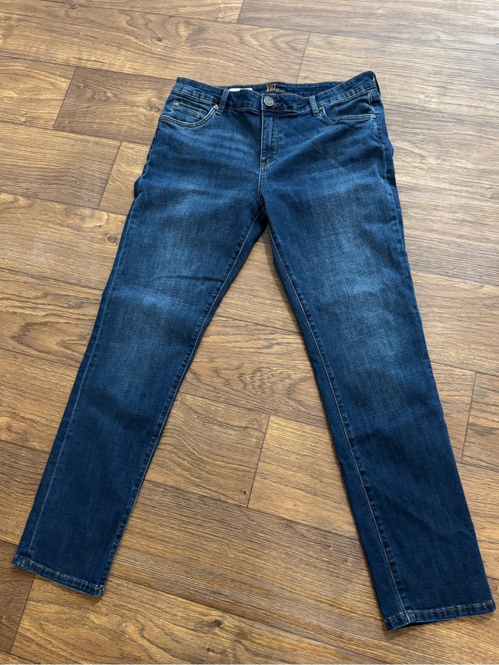 Kut From The Kloth Katy Boyfriend Jeans Womens 12 Dark Wash Straight Leg Denim
